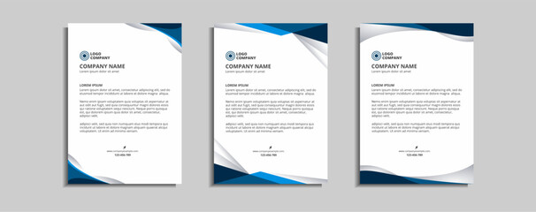 Fototapeta na wymiar modern corporate letterhead template design