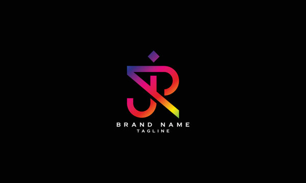 JPR, JR, RJ, Abstract initial monogram letter alphabet logo design