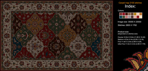 Carpet Map 74 2800 Stich