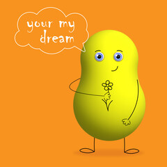 Valentine's day concept.your my dream. cute clay