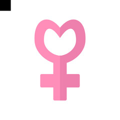 gender love icon logo flat style vector