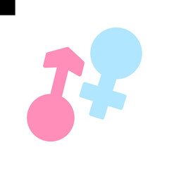 gender icon logo flat style vector