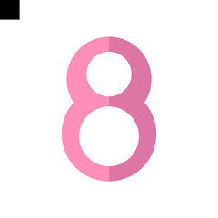 8 icon logo flat style vector