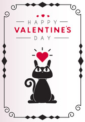 Valentine's Day Cat Poster