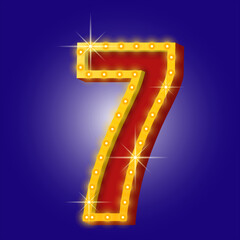 Obraz premium 3D Broadway Number. Seven.
