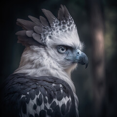 Harpy Eagle Portrait - obrazy, fototapety, plakaty