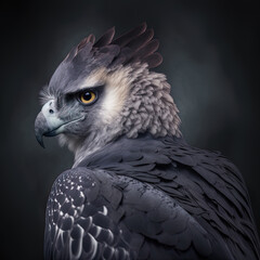 Harpy Eagle Portrait-Generative AI - obrazy, fototapety, plakaty