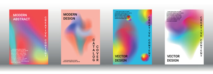 Artistic covers design. Creative fluid colors backgrounds. Set of abstract covers