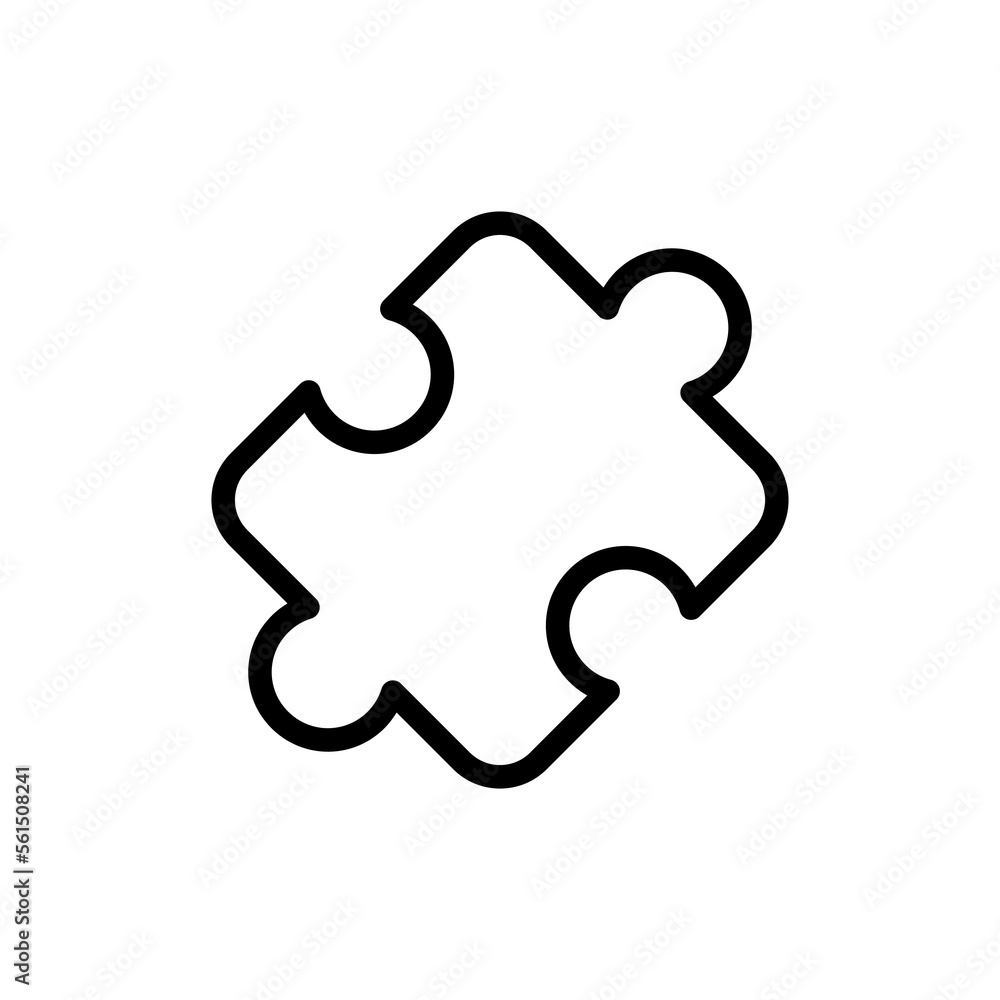 Poster puzzle line icon. problem solving, question mark, puzzle, application development, creative thinking