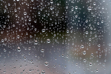drops of water on the glass