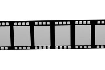 vector film strip black and white, gold, set, illustration, 3D