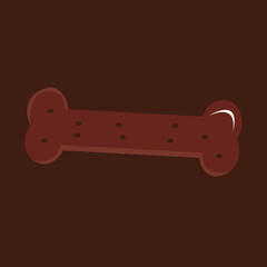 chocolate bone biscuit dog food vector