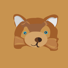very cute and sweet dog shaped hat vector illustration