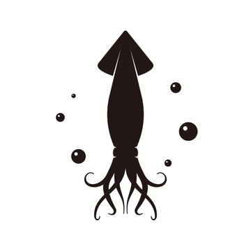 recommend clip art: Squid silhouette