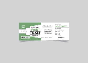 Event Ticket Vector Template 141