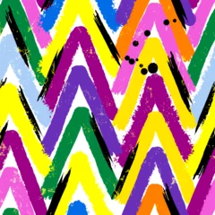 Poster seamless abstract background composition, with paint strokes and splashes, zigzag pattern © Kirsten Hinte