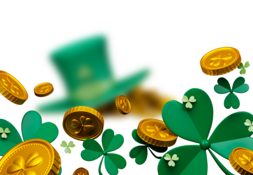 St Patricks day hat with leprechauns gold cutout