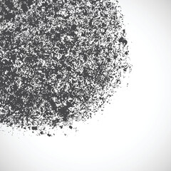 Glitch distorted grungy isolated banner . Design element for brochure, social media, posters, flyers. Overlay texture.Textured banner with Distress effect .Vector
