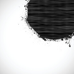 Glitch distorted grungy isolated banner . Design element for brochure, social media, posters, flyers. Overlay texture.Textured banner with Distress effect .Vector
