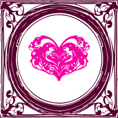 An abstract transparent Valentine's Day design element.