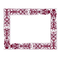 An abstract transparent floral border design element.