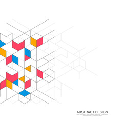 Fototapeta premium Creative idea of modern design with abstract geometric background. Minimalistic vector texture with polygonal pattern