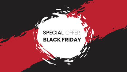 Abstract black Friday sale offer background vector template 