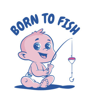 Baby Fisherman Born to Fish tshirt 2023