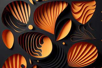 Abstract Papercut Background III