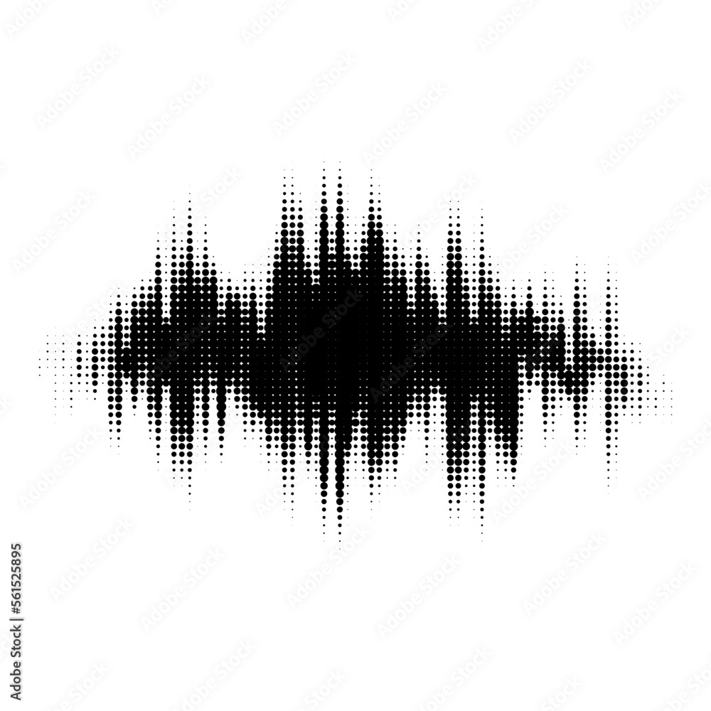 Poster grunge glitched halftone spot. distorted textured stain. spotted dotted background blot. monochrome 