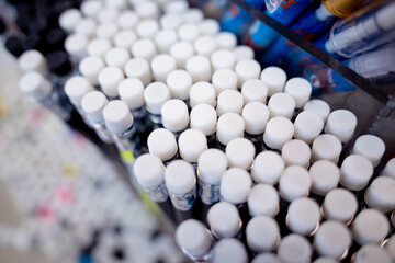 Background of lots assorted colorful marker pen set