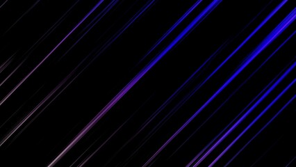 Abstract pink lines with gradient 3d background. Diagonal movement on a black background 4k 3d render. Motion design science fiction color change