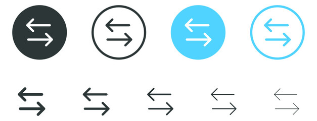 arrows data transfer icon, exchange arrow icons - Swap icon with two arrows