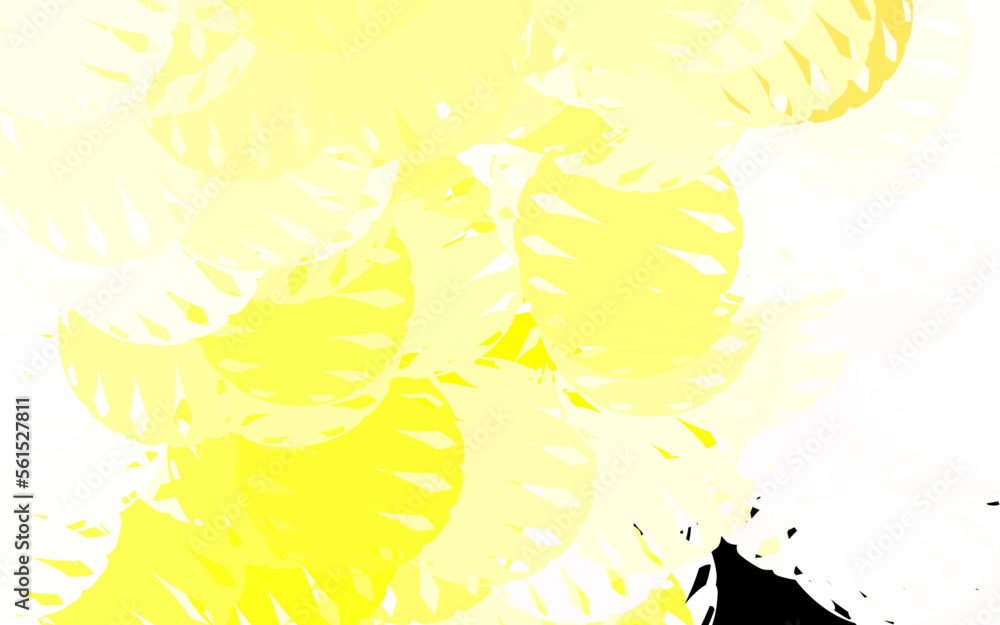 Poster light green, yellow vector background with abstract shapes.