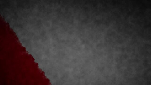 Abstract blood spreads on paper 3d render. White background with red blood motion design. Murder horror Halloween 4k.