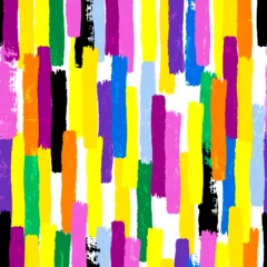 Gordijnen seamless background pattern, with stripes, paint strokes and splashes, vertical © Kirsten Hinte