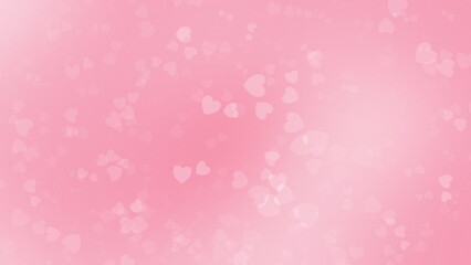 Abstract Pink background with heart shape bokeh , in valentine's day , illustration 