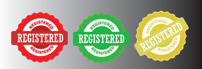 Registered Rubber stamps illustration