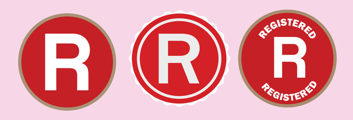 Registered Rubber stamps illustration