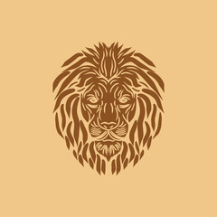 Hand Drawing Illustration Traditional Lion King Illustration