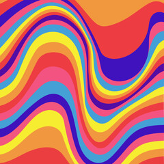 Hippie background. Retro colorful psychedelic background