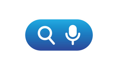 voice search button icon in blue color