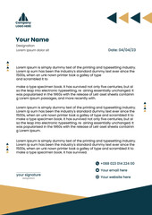 Corporate business letterhead design vector template