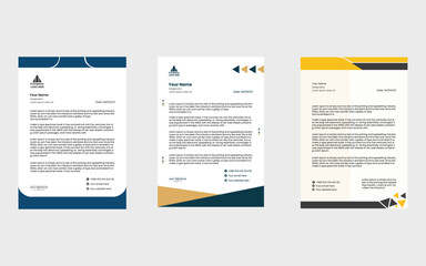  Modern company letterhead vector template collection
