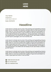 Business style letter head templates
