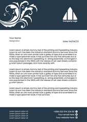 Modern company letterhead vector template