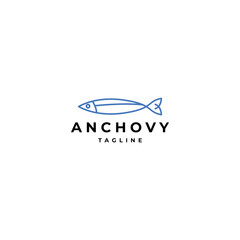 Anchovy logo design icon vector