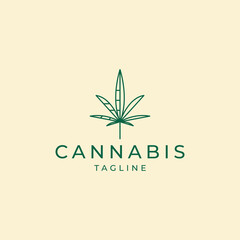 Cannabis logo design icon vector