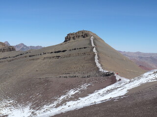 sur la ligne de cr&ecirc;te, cordill&egrave;re des Andes, P&eacute;rou