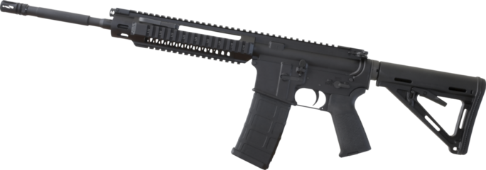 AR-15 with a high capacity magazine